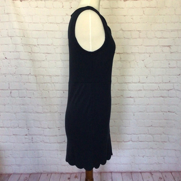 Monteau Los Angeles Navy Blue Scalloped Edge Dress - Size Medium - Picture 4 of 10